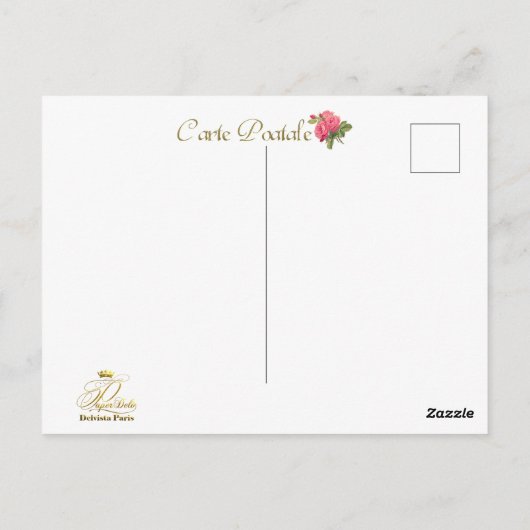 Marie Antoinette,French,Paris,tea,cake,rose ポストカード Postkarte (Rückseite)