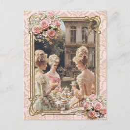 Marie Antoinette,French,Paris,tea,cake,roses ポストカー Postkarte