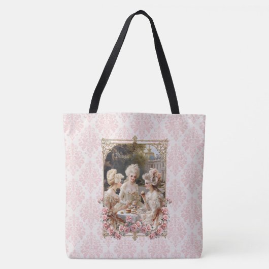 Marie Antoinette,French,Paris,tea,cake,roses,手提げ袋 Tasche (Vorderseite)