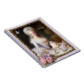 Marie Antoinette,French,Paris,tea,cake,roses Notizblock (Rechte Seite)