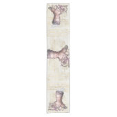 Marie Antoinette & French script Table Runner Kurzer Tischläufer (Vorderseite)