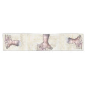 Marie Antoinette & French script Table Runner Kurzer Tischläufer (Horizontal)