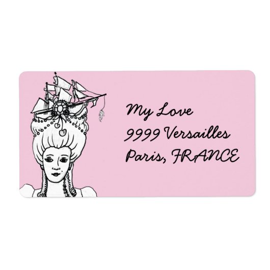 Marie Antoinette French Shipping Label (Vorne)