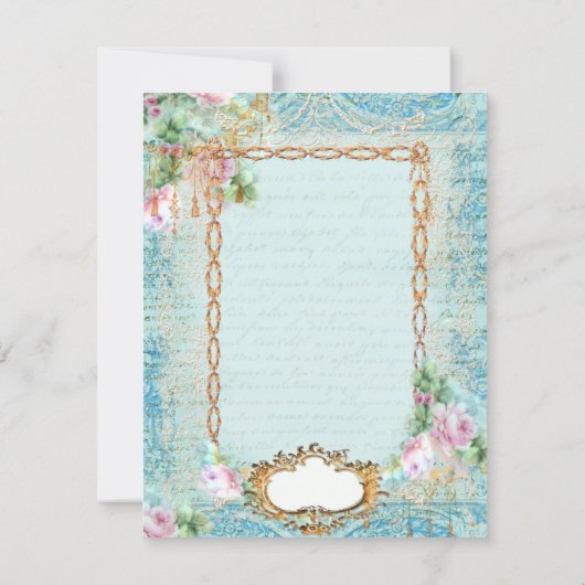 Marie Antoinette French Stationery und Cards Mitteilungskarte (Rückseite)