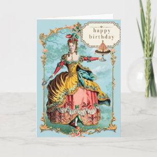 Marie Antoinette Geburtstagskarte Karten Zazzle De