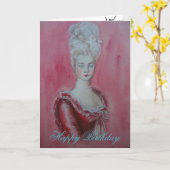 Marie Antoinette - Geburtstagskarte Karte (Gelbe Blume)