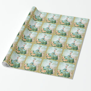 Marie Antoinette Geschenkpapier Smaragd-Garten
