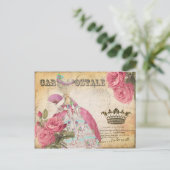 Marie Antoinette Gold Crown Rose Post Card Postkarte (Stehend Vorderseite)