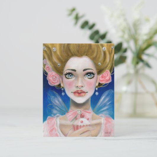 Marie Antoinette Gold Ließ ihnen, den Kuchen in ro Postkarte (Stehend Vorderseite)