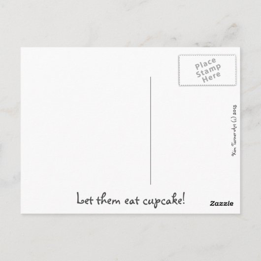 Marie Antoinette Gold Ließ ihnen, den Kuchen in ro Postkarte (Rückseite)