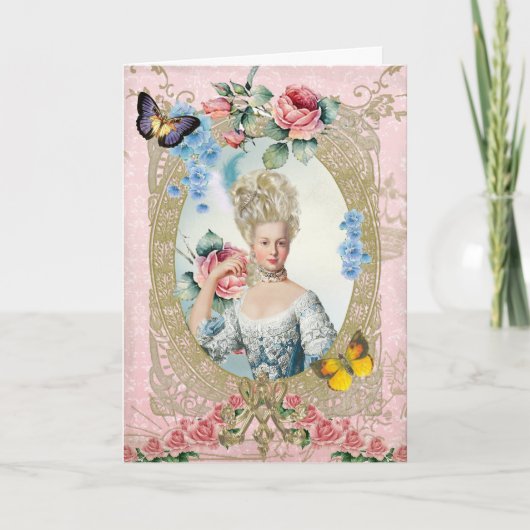 Marie Antoinette Greeting Card Rose of Versailles Karte (Vorderseite)