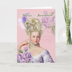 Marie Antoinette Grußkarte Lavendel-Rose Karte
