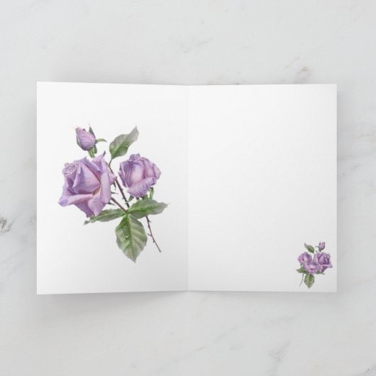 Marie Antoinette Grußkarte Lavender Rose Karte (Innenseite)