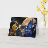 Marie Antoinette Halloween Masquerade Karte (Gelbe Blume)