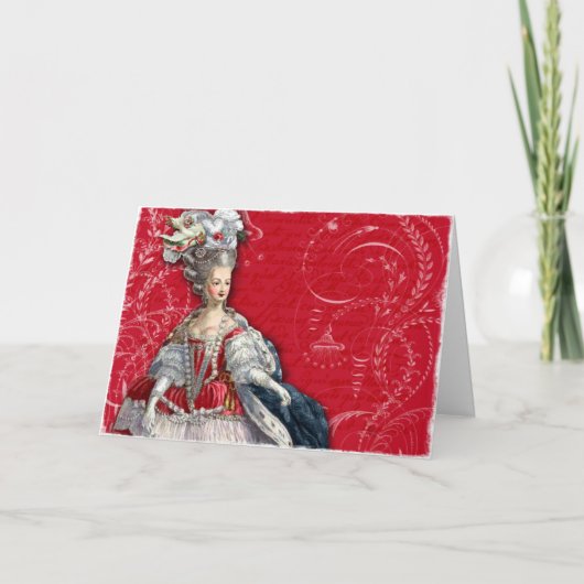Marie Antoinette Holiday Card Feiertagskarte (Vorderseite)