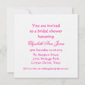 Marie Antoinette Hot Pink & Paris Einladung (Rückseite)