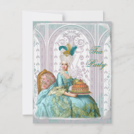 Marie Antoinette in Aqua Einladung