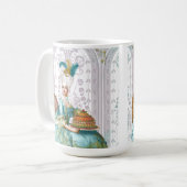 Marie Antoinette in Aqua Kaffeetasse (Vorderseite Links)