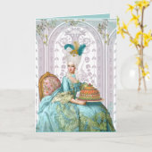 Marie Antoinette in Aqua Karte (Gelbe Blume)