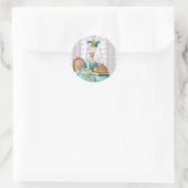 Marie Antoinette in Aqua Runder Aufkleber (Tasche)