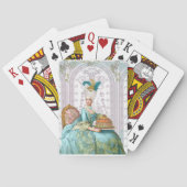 Marie Antoinette in Aqua Spielkarten (Rückseite)