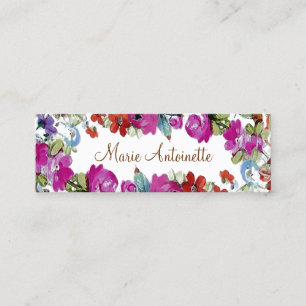 Marie Antoinette in Blume ~ Visitenkarten Mini Visitenkarte
