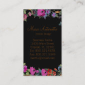 Marie Antoinette in den Blumen ~ Geschäfts-Karten Visitenkarte (Rückseite)