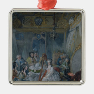 Marie Antoinette in ihrer Kammer in Versailles Silbernes Ornament