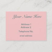 Marie Antoinette in Pink mit Peacock Visitenkarte (Rückseite)