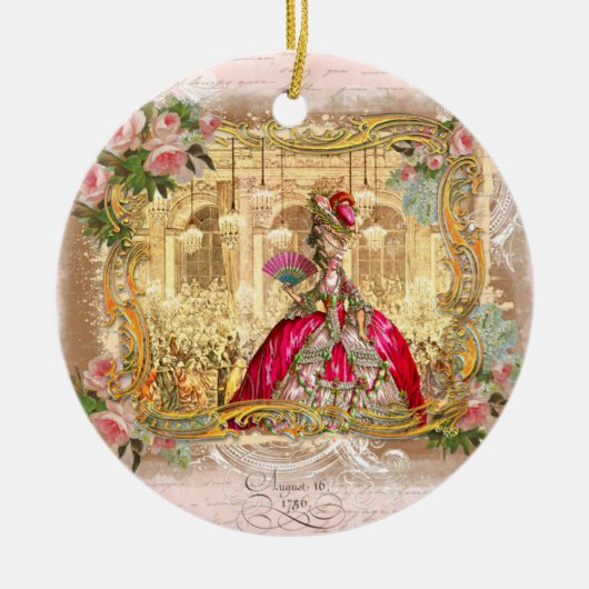 Marie Antoinette in Rosa Weihnachtsschmuck (Vorne)