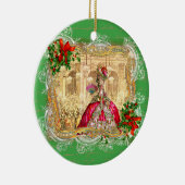Marie Antoinette in Versailles Weihnachten Keramikornament (Rechts)