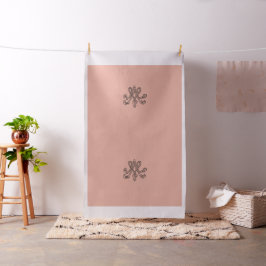 Marie Antoinette initial monogram upholstery panel Stoff