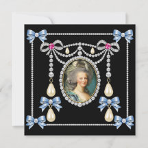 Marie Antoinette inspirierte Karte Königin von Fra