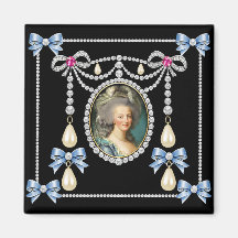 Marie Antoinette inspirierte Karte Königin von Fra
