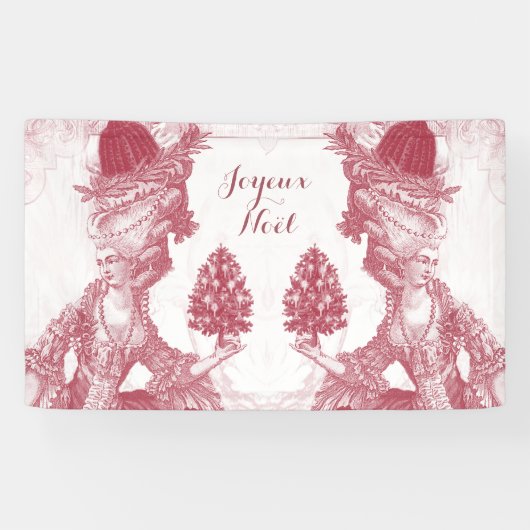 Marie Antoinette Joyeux Weihnachten Banner (Horizontal)