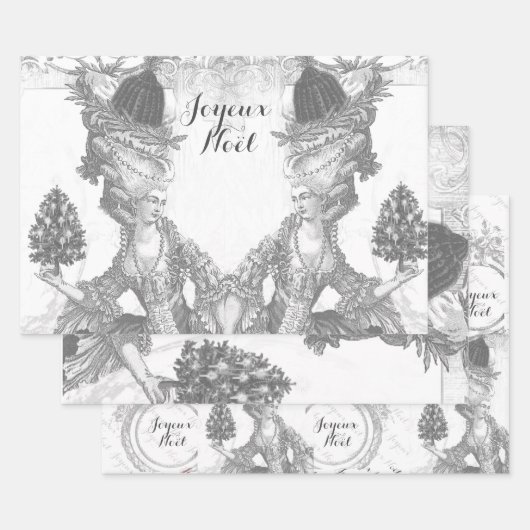 Marie Antoinette Joyeux Weihnachten Geschenkpapier Set (Set)