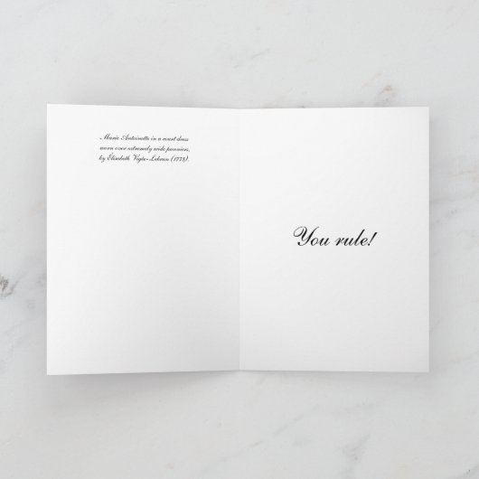 Marie Antoinette Karte (Innenseite)