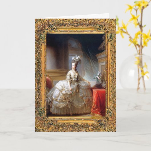 Marie Antoinette Karte (Gelbe Blume)