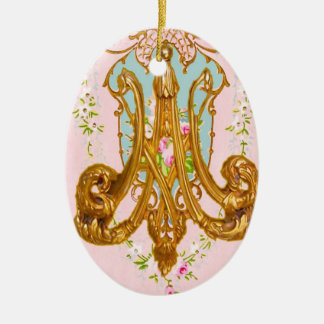Marie Antoinette Keramik-Monogramm-Verzierung Keramikornament