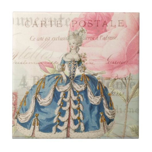 Marie Antoinette Keramik Tile Fliese (Vorderseite)
