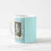 Marie Antoinette Lace Rosa Rose Kaffeetasse (Vorderseite Links)