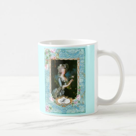 Marie Antoinette Lace Rosa Rose Kaffeetasse (Rechts)