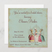 Marie Antoinette Ladys Bridal Dusche Einladung (Vorne/Hinten)