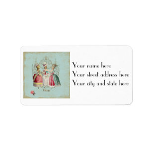 Marie Antoinette Ladys in Wart Adressaufkleber
