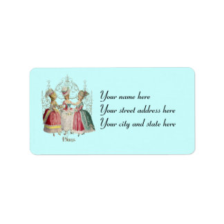 Marie Antoinette Ladys in Warten Labels Adressaufkleber