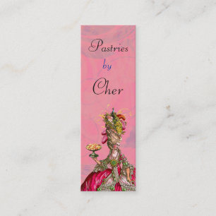 Marie Antoinette Lasse ihnen Essenskuchen-Visitenk Mini Visitenkarte