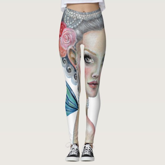 Marie Antoinette Lasse ihnen Kuchen-Leggings Leggings (Vorderseite)