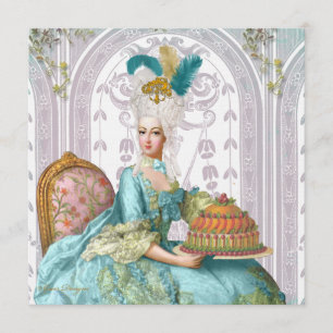 Marie Antoinette Lasst sie Kuchen essen Einladung