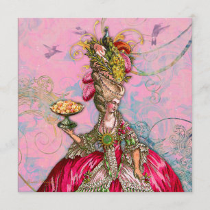 Marie Antoinette Lasst sie Kuchen essen Einladung