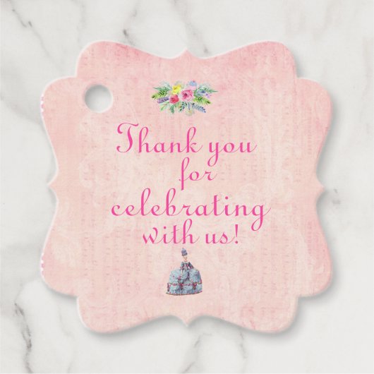 Marie Antoinette ~ Lasst uns Kuchen essen Geschenkanhänger (Vorderseite)